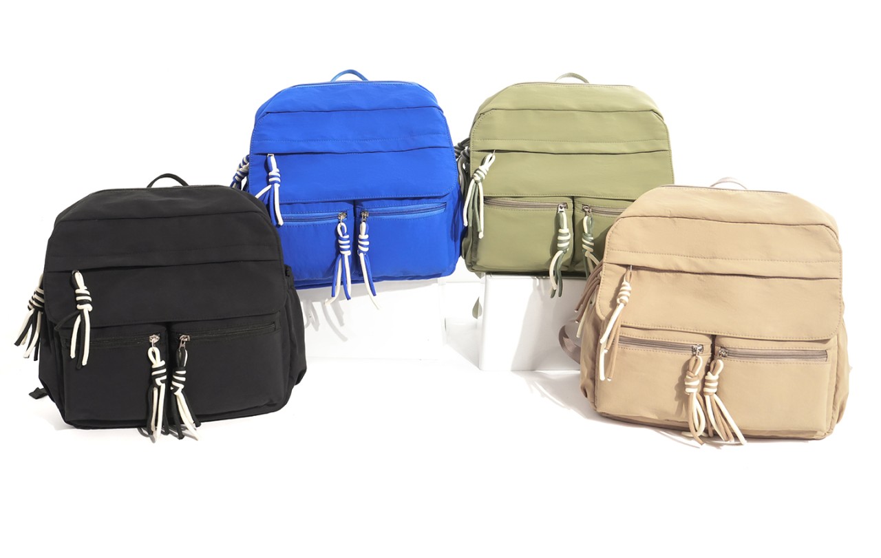 Lightweight Horizontal Nylon Backpack with Top Handle